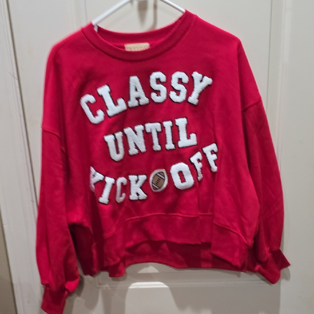 Judith March Vibrant Red Sweatshirt